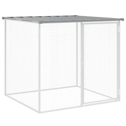 vidaXL Chicken Cage with Roof Light Grey 803x98x90 cm Galvanised Steel