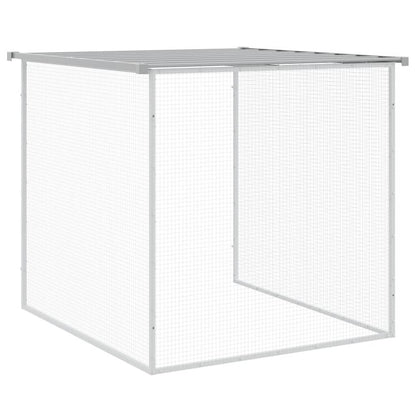 vidaXL Chicken Cage with Roof Light Grey 803x98x90 cm Galvanised Steel