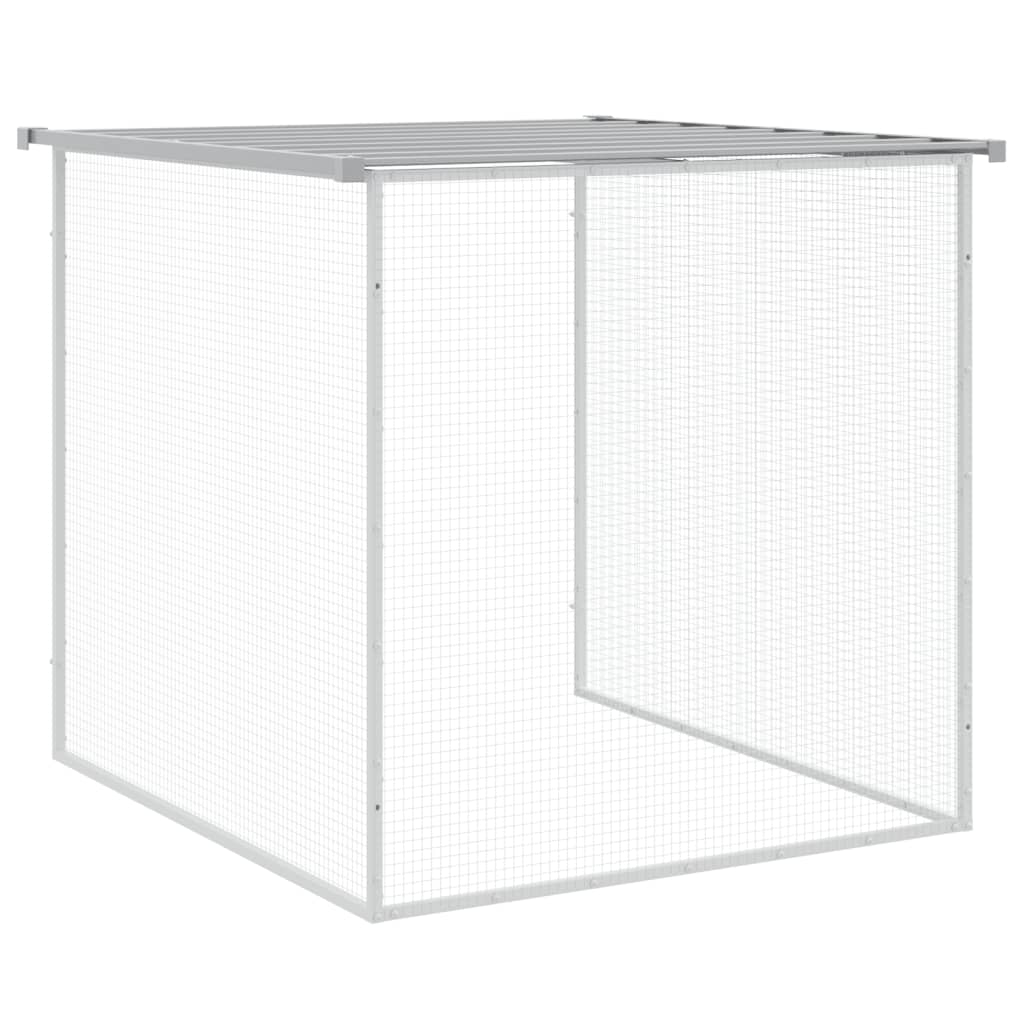 vidaXL Chicken Cage with Roof Light Grey 1003x98x90cm Galvanised Steel