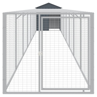 vidaXL Chicken Cage with Run Anthracite 117x813x123cm Galvanised Steel