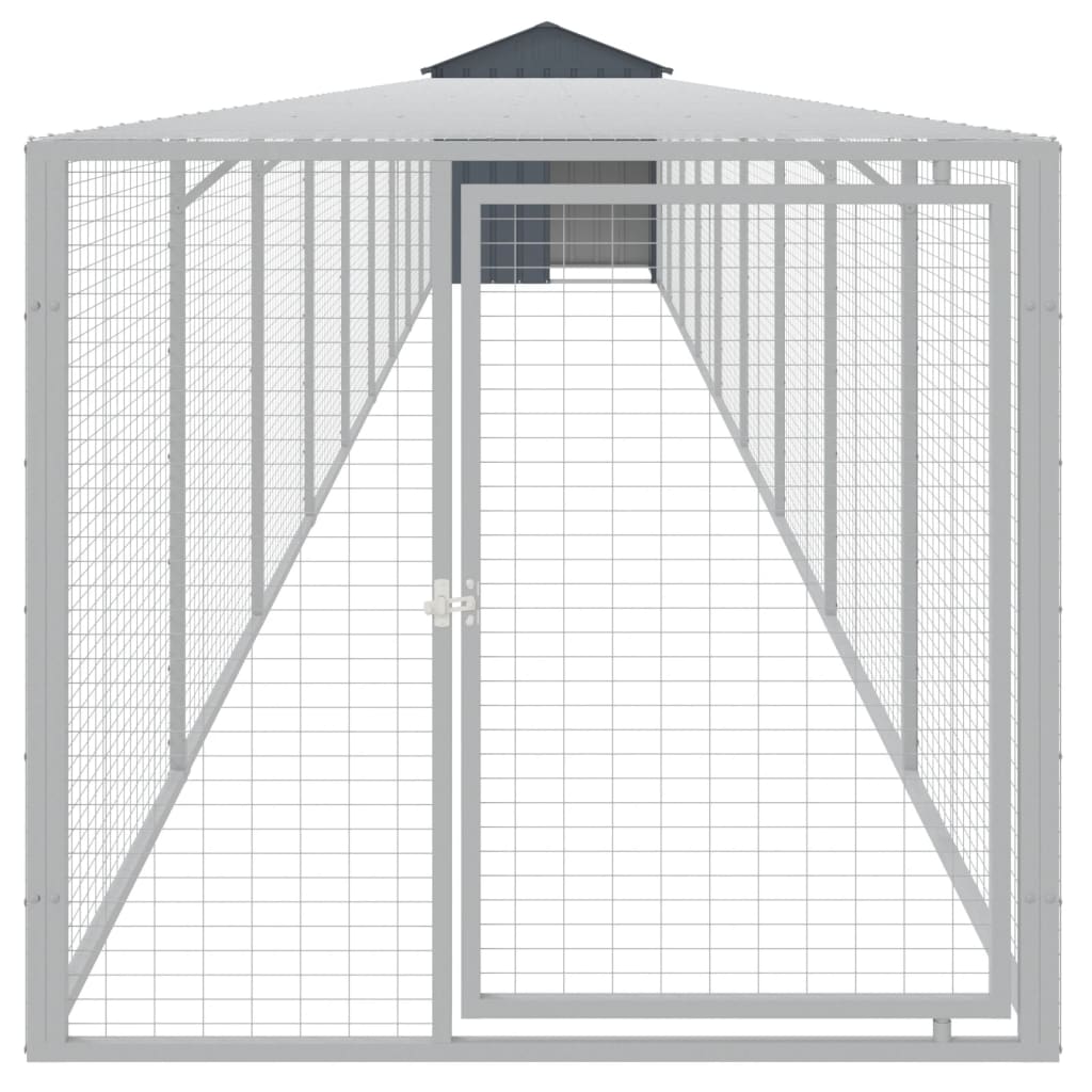 vidaXL Chicken Cage with Run Anthracite 117x1017x123 cm