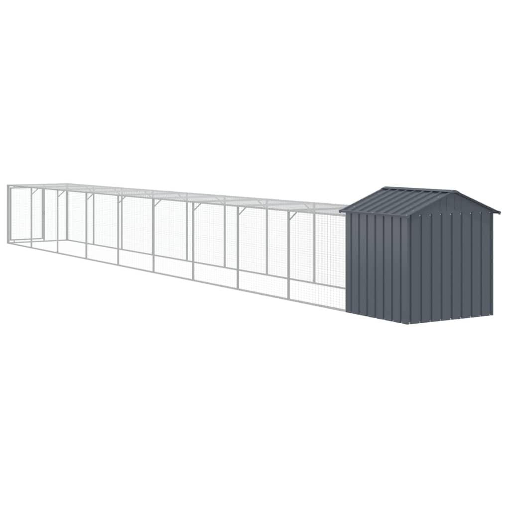 vidaXL Chicken Cage with Run Anthracite 117x1017x123 cm