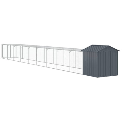vidaXL Chicken Cage with Run Anthracite 117x1017x123 cm
