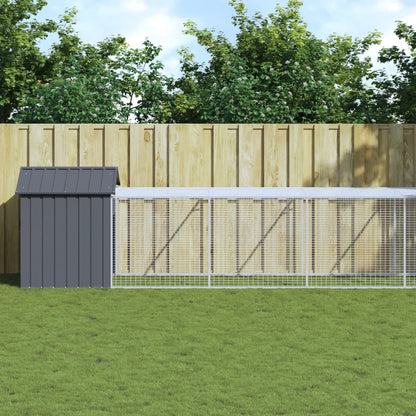 vidaXL Chicken Cage with Run Anthracite 117x1017x123 cm