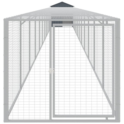 vidaXL Chicken Cage with Run Anthracite 117x1221x123 cm