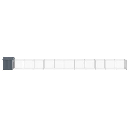 vidaXL Chicken Cage with Run Anthracite 117x1221x123 cm