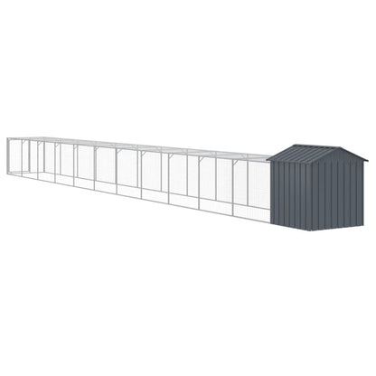 vidaXL Chicken Cage with Run Anthracite 117x1221x123 cm