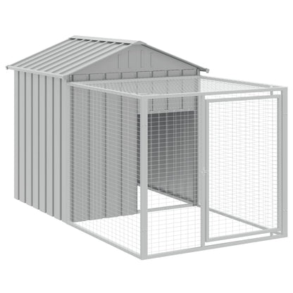 vidaXL Chicken Cage with Run Light Grey 117x1017x123 cm
