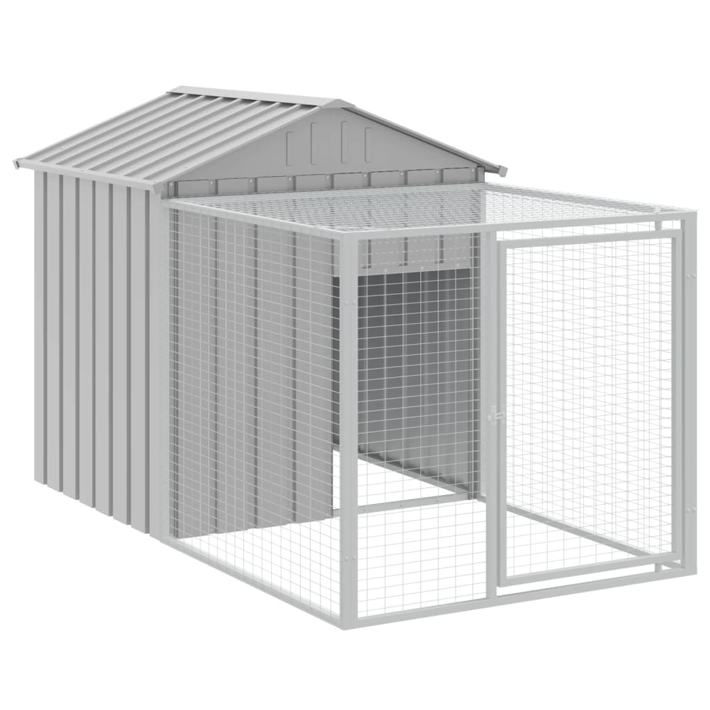 vidaXL Chicken Cage with Run Light Grey 117x1221x123 cm