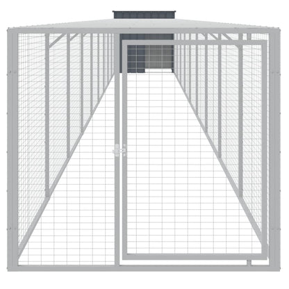 vidaXL Chicken Cage with Run Anthracite 110x1017x110 cm