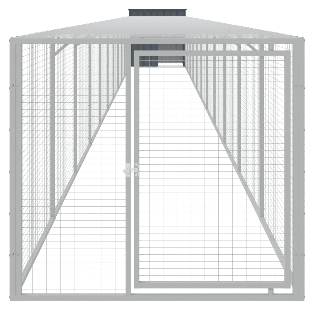 vidaXL Chicken Cage with Run Anthracite 110x1221x110 cm