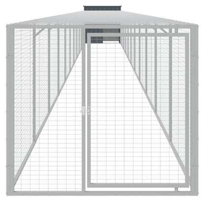 vidaXL Chicken Cage with Run Anthracite 110x1221x110 cm