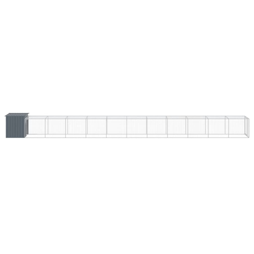 vidaXL Chicken Cage with Run Anthracite 110x1221x110 cm