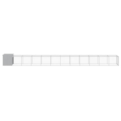vidaXL Chicken Cage with Run Light Grey 110x1221x110 cm