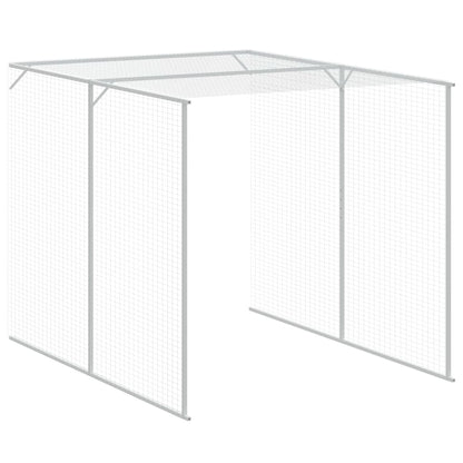 vidaXL Chicken Cage with Run Anthracite 165x659x181 cm Galvanised Steel
