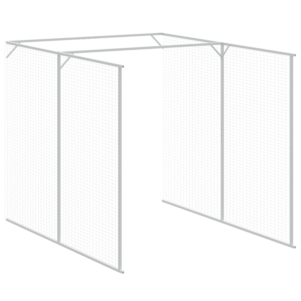 vidaXL Chicken Cage with Run Anthracite 165x1271x181 cm Galvanised Steel