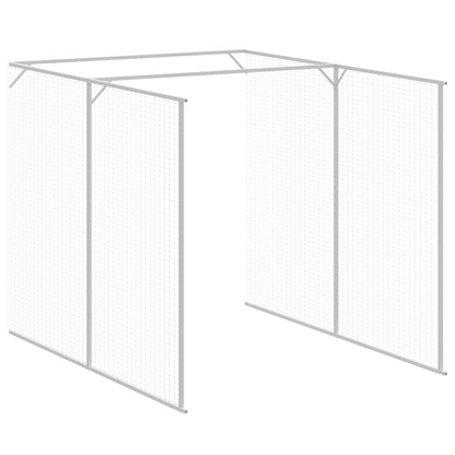 vidaXL Chicken Cage with Run Anthracite 165x1271x181 cm Galvanised Steel