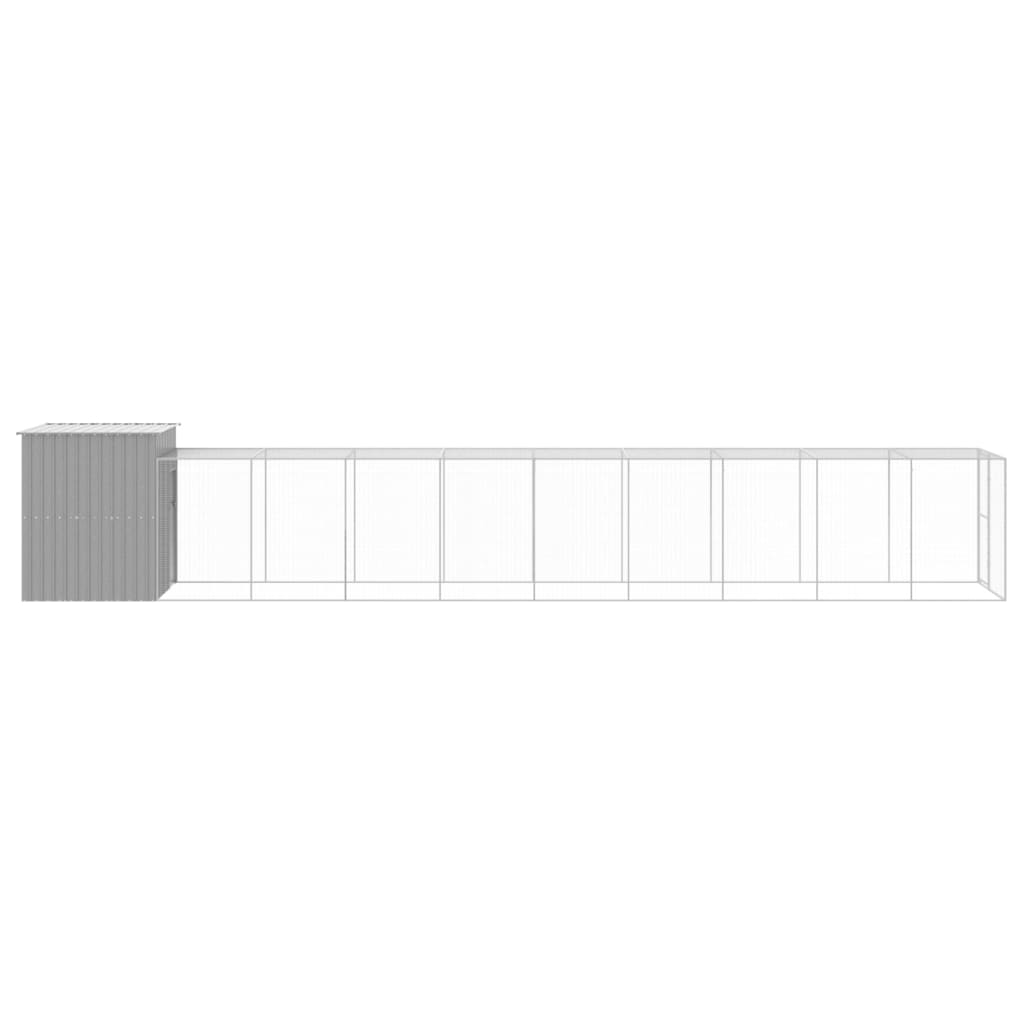 vidaXL Chicken Cage | Light Grey | Galvanised Steel | Large | Durable
