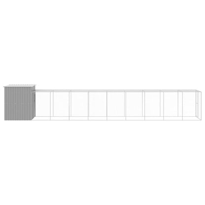 vidaXL Chicken Cage | Light Grey | Galvanised Steel | Large | Durable