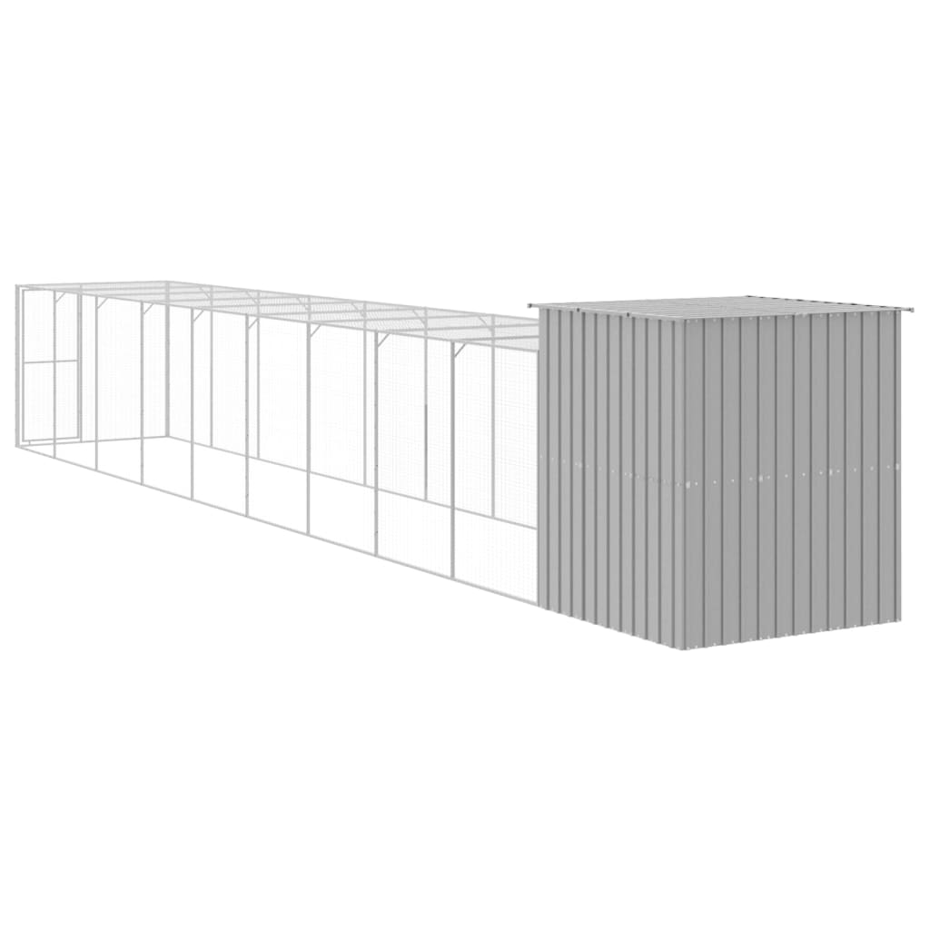 vidaXL Chicken Cage | Light Grey | Galvanised Steel | Large | Durable