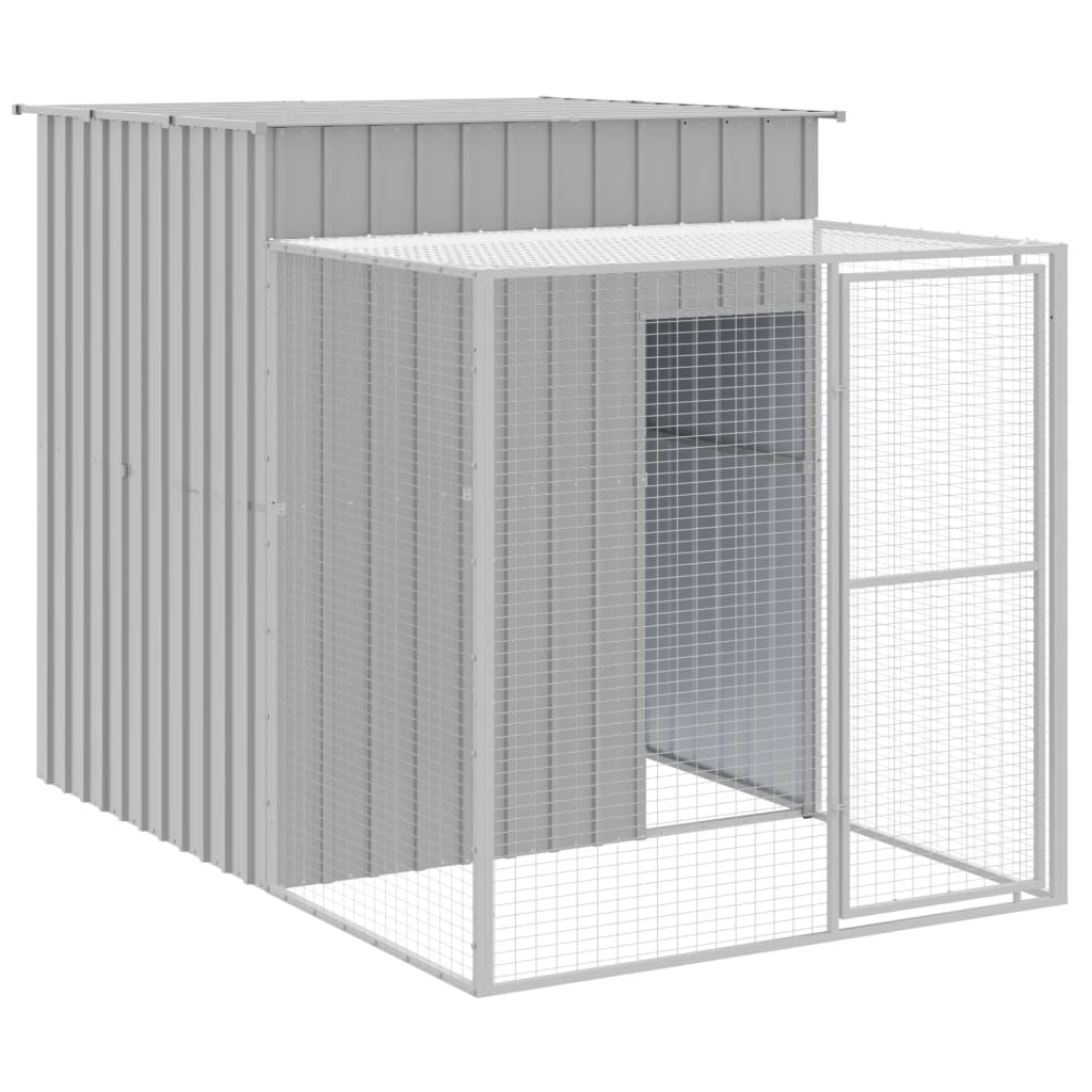 vidaXL Chicken Cage | Light Grey | Galvanised Steel | Large | Durable
