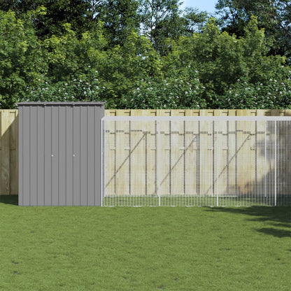 vidaXL Chicken Cage | Light Grey | Galvanised Steel | Large | Durable