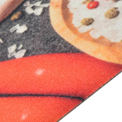 vidaXL Kitchen Rug Washable Vegetables 45x150 cm Velvet