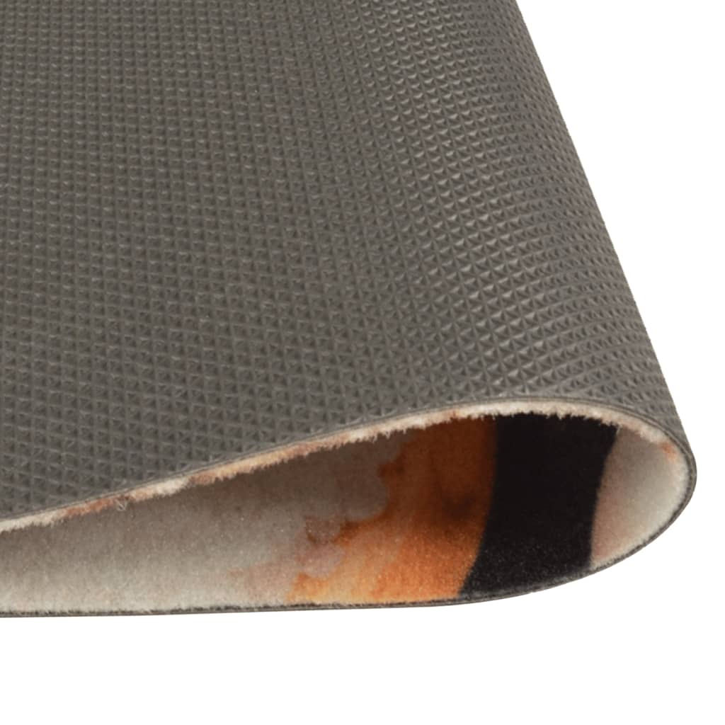 vidaXL Kitchen Rug Washable Vegetables 45x150 cm Velvet