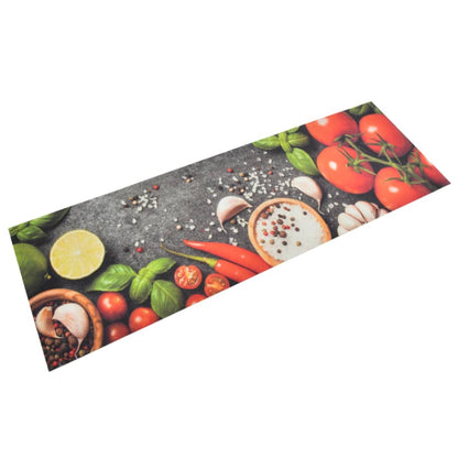 vidaXL Kitchen Rug | Multicolour | Velvet (100% polyamide) | 60 x 180 cm