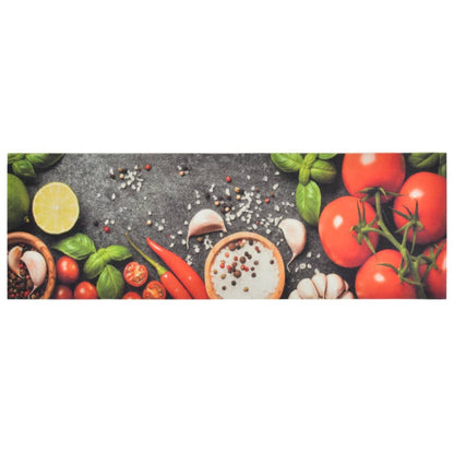 vidaXL Kitchen Rug | Multicolour | Velvet (100% polyamide) | 60 x 180 cm