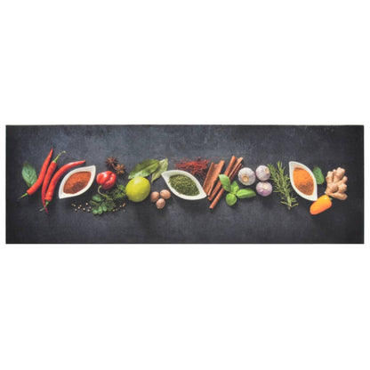 vidaXL Kitchen Rug | Multicoloured | Velvet (100% polyamide), Latex