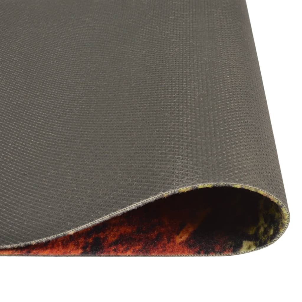 vidaXL Kitchen Rug Washable Spoon & Spices 45x150 cm Velvet