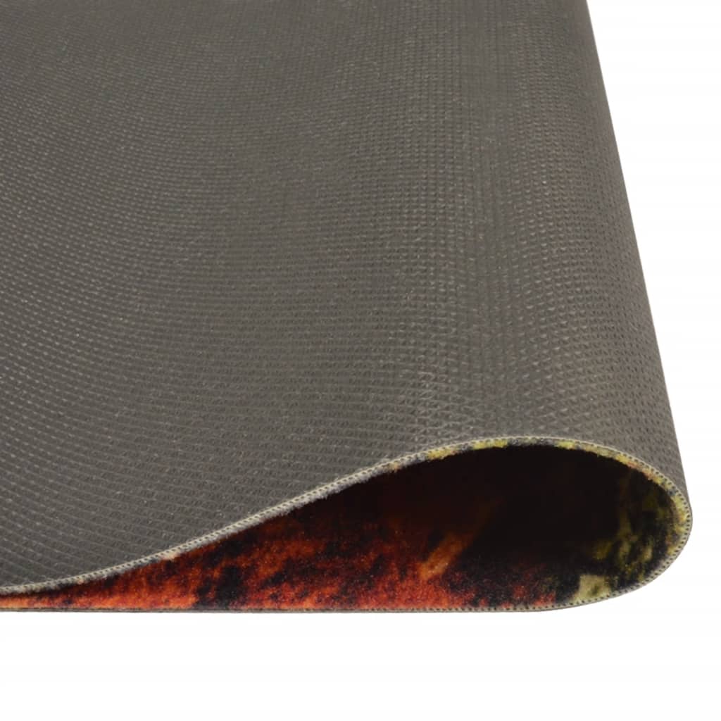 vidaXL Kitchen Rug Washable Spoon & Spices 60x300 cm Velvet