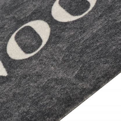 vidaXL Kitchen Rug Washable Cooking Black 45x150 cm Velvet