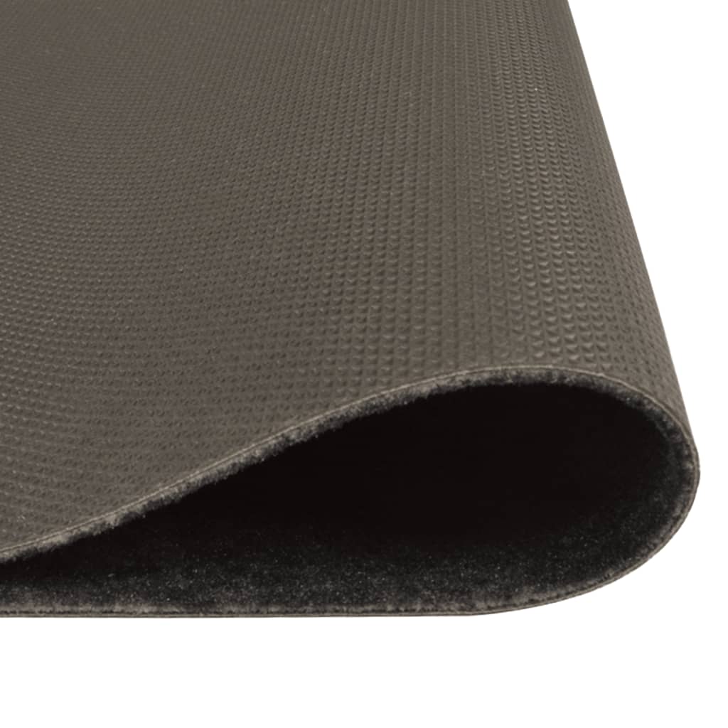 vidaXL Kitchen Rug | Black | Velvet (100% polyamide), Latex | 60x180 cm