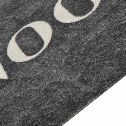 vidaXL Kitchen Rug Washable Cooking Black 60x300 cm Velvet