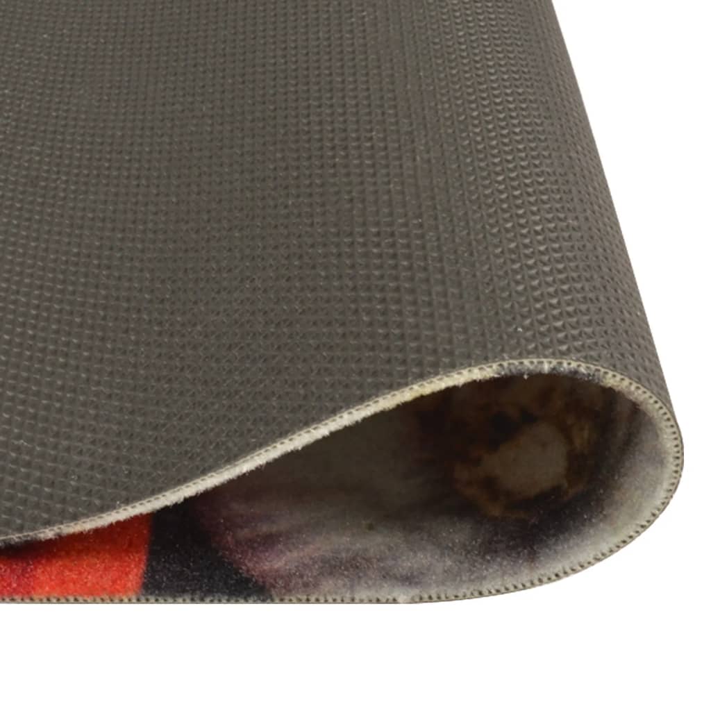 vidaXL Kitchen Rug Washable Wine & Dinner 45x150 cm Velvet