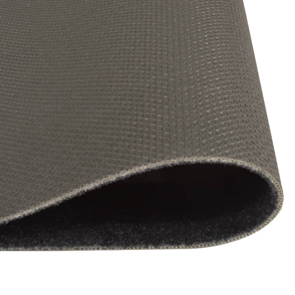 vidaXL Kitchen Rug Washable Coffee Black 45x150 cm Velvet
