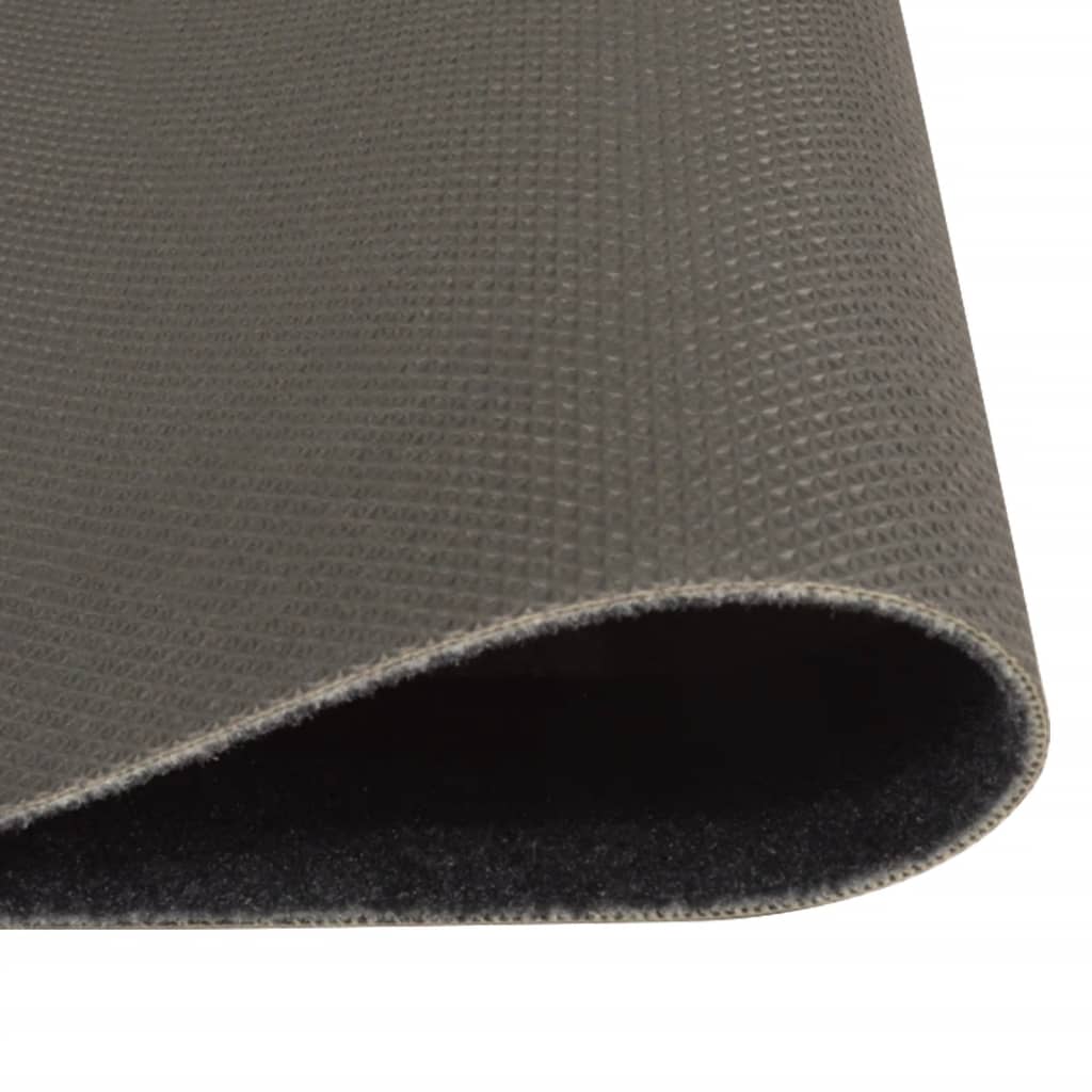 vidaXL Kitchen Rug Washable Coffee Black 60x300 cm Velvet