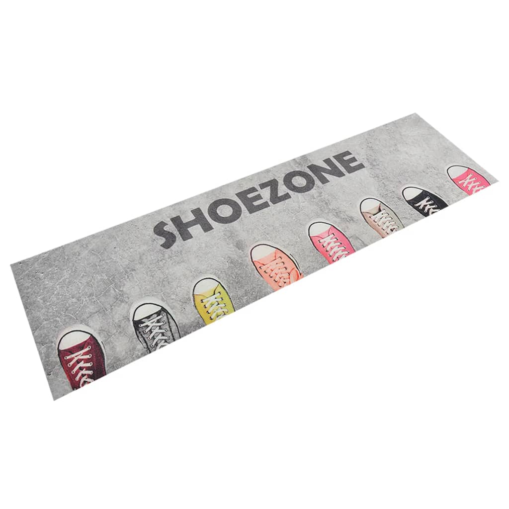 vidaXL Kitchen Rug Washable Shoezone 45x150 cm Velvet