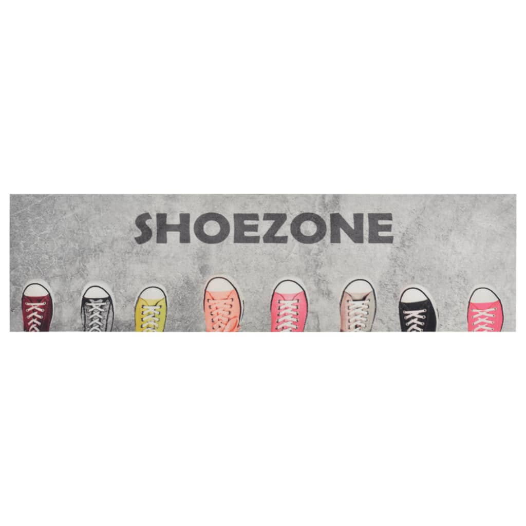 vidaXL Kitchen Rug Washable Shoezone 45x150 cm Velvet