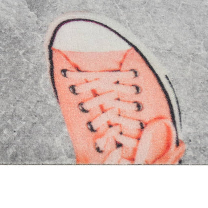 vidaXL Kitchen Rug Washable Shoezone 45x150 cm Velvet
