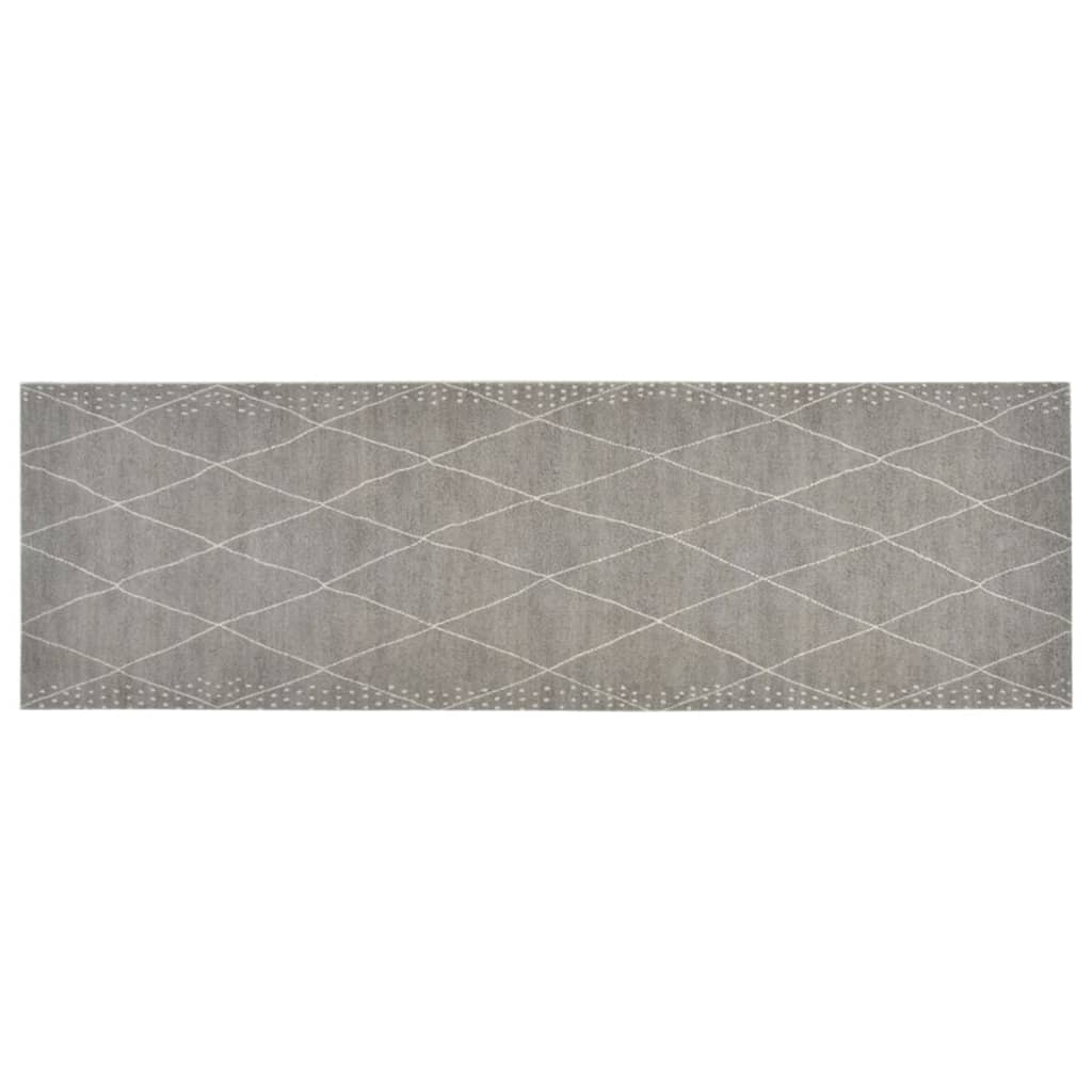 vidaXL Kitchen Rug Washable Rhombus 60x180 cm Velvet