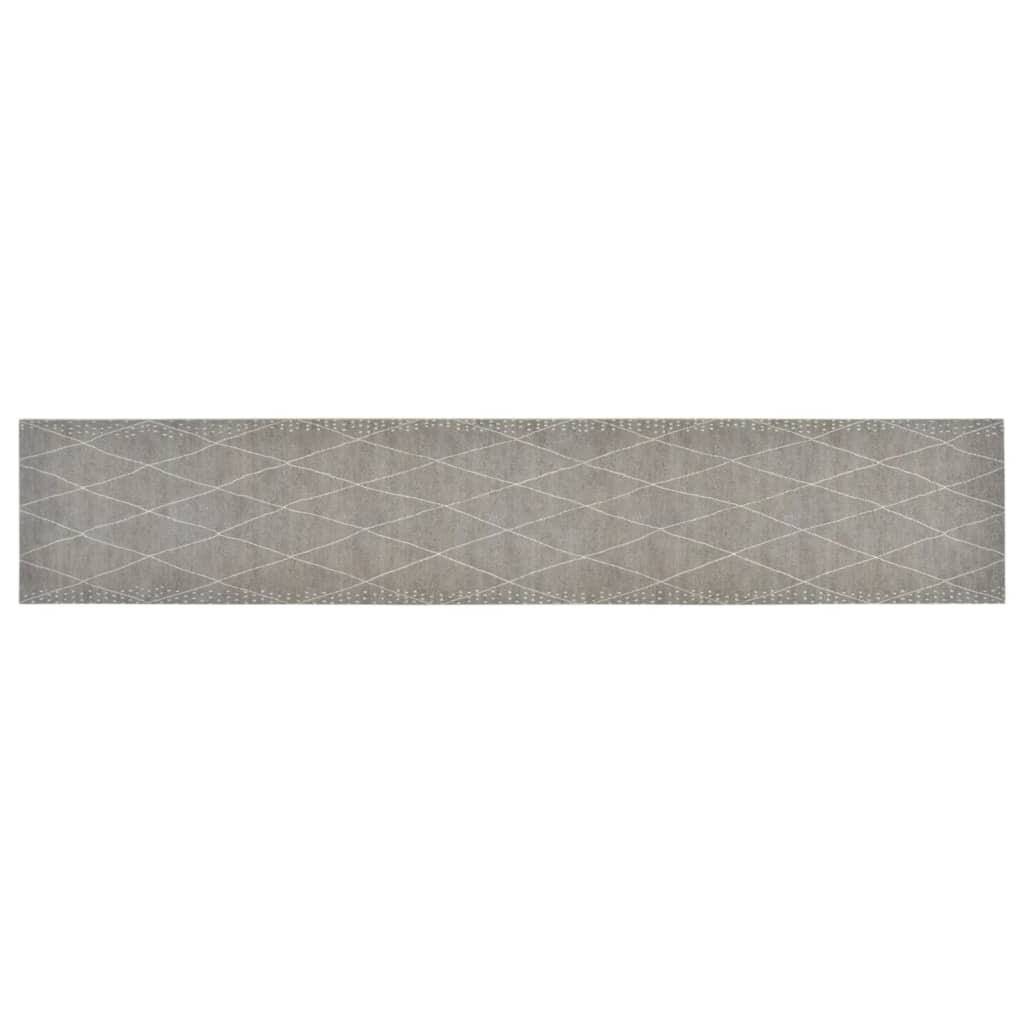 vidaXL Kitchen Rug Washable Rhombus 60x300 cm Velvet