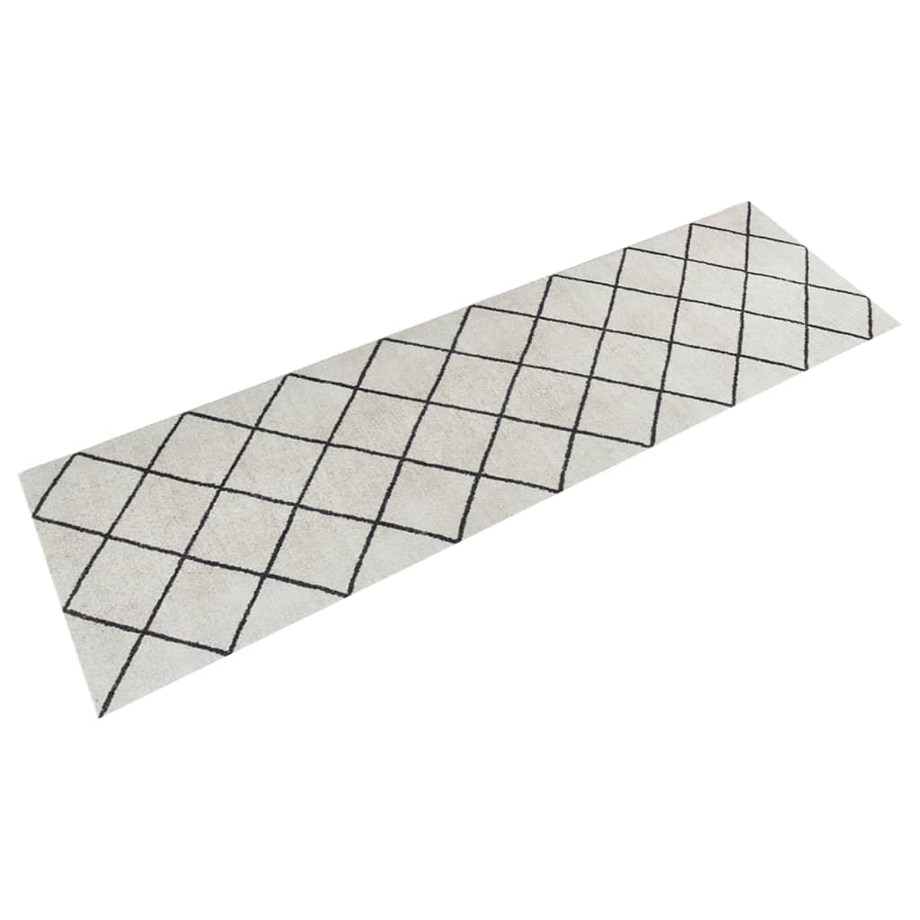 vidaXL Kitchen Rug Washable Square 45x150 cm Velvet
