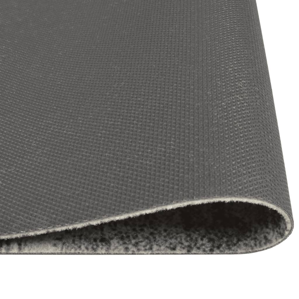 vidaXL Kitchen Rug Washable Beton 45x150 cm Velvet