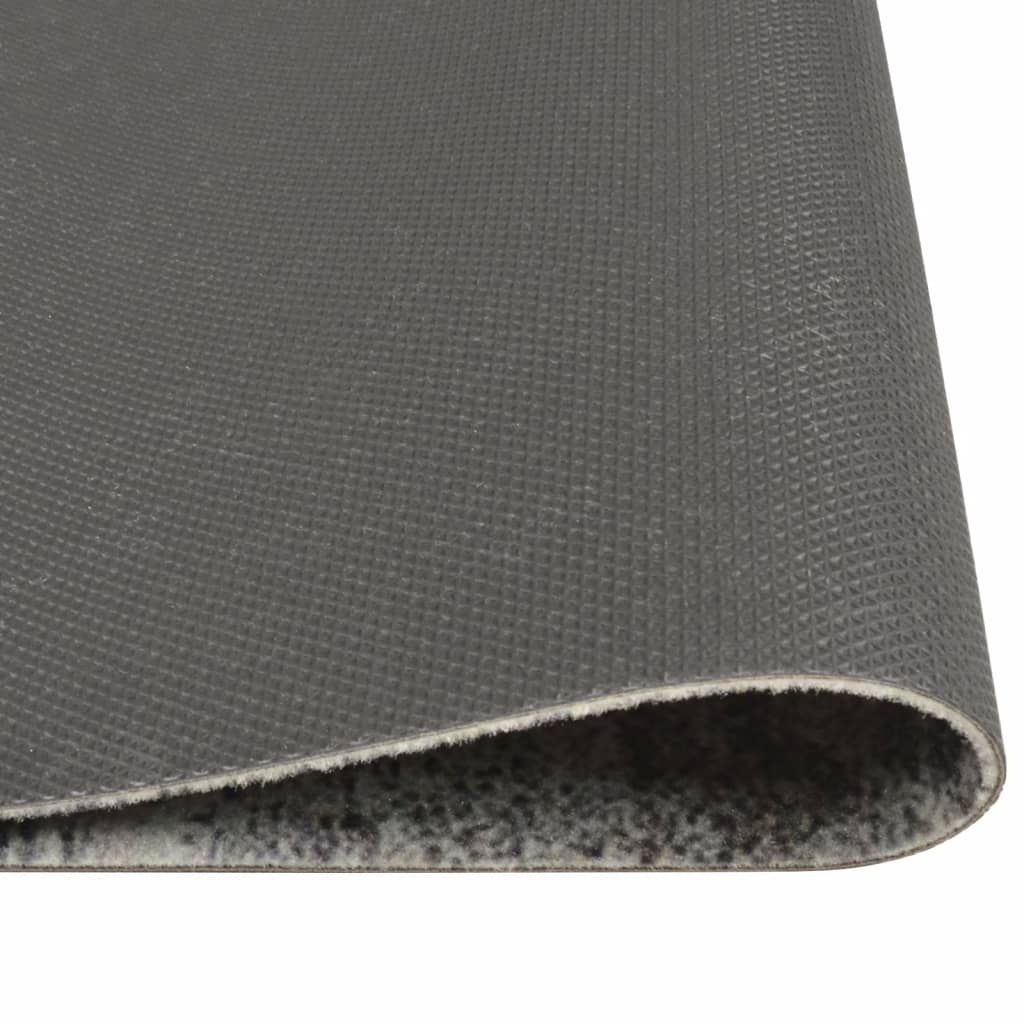 vidaXL Kitchen Rug Washable Beton 60x180 cm Velvet