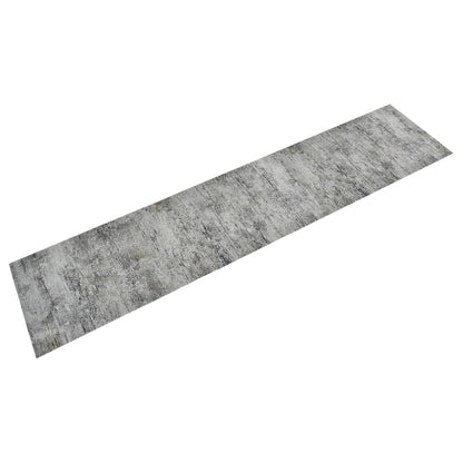 vidaXL Kitchen Rug Washable Beton 60x300 cm Velvet