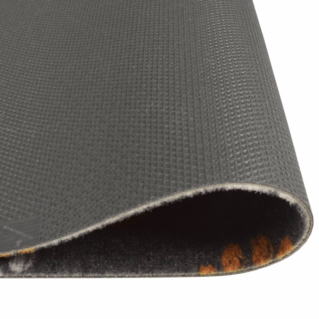 vidaXL Kitchen Rug Washable Paws 60x180 cm Velvet