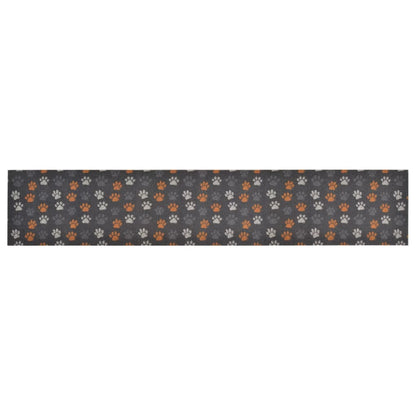 vidaXL Kitchen Rug Washable Paws 60x300 cm Velvet